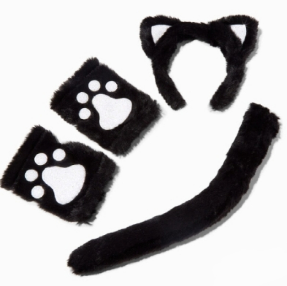 Claire's Glow Black Cat Dress Up Set